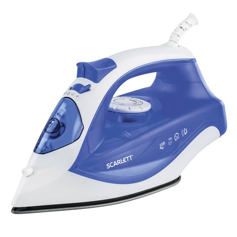 Утюг SCARLETT SC-SI30K23, 2200 Вт, керамическое покрытие, самоочистка, синий 453682