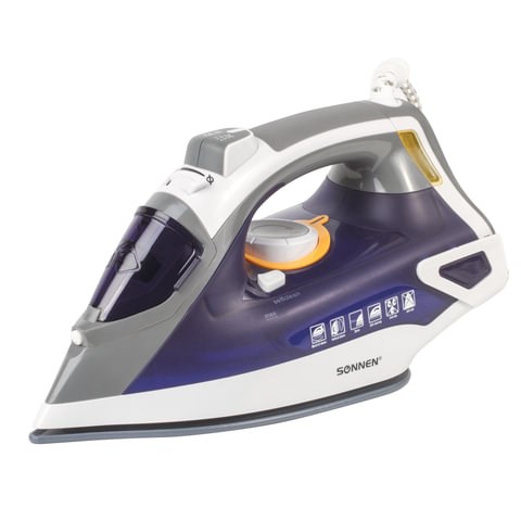 Утюг SONNEN SI-240, 2600 Вт, керамическое покрытие, антикапля, антинакипь, фиолетовый, 453507 453507