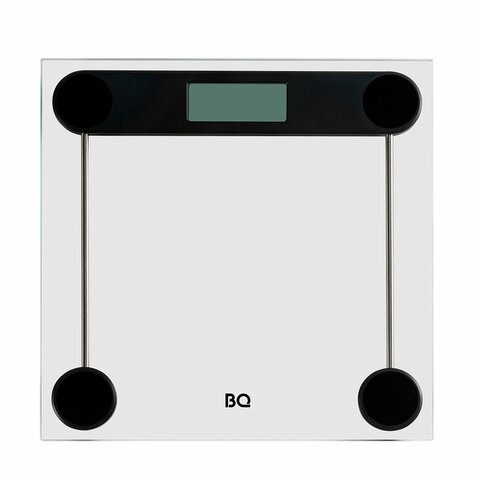 Весы напольные BQ (БИ-КЬЮ) BS1012, электронные, вес до 180 кг, квадрат, стекло, 86191610 457487