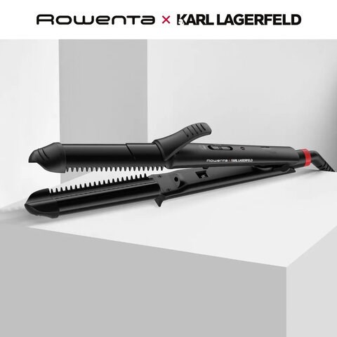 Мультистайлер для волос 3 в 1 ROWENTA Karl Lagerfeld CF451LF0, выпрямление/завивка, 170-200 °C, черный, 1830008551 456484