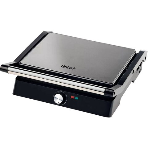 Электрогриль TIMBERK T-EG350M01, 2200 Вт, фиксированные панели, регулировка температуры, черный 457223