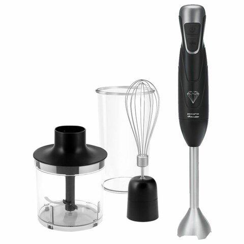 Блендер погружной POLARIS PHB 0848 Brilliant Collection, 800 Вт, 2 режима, 3 насадки, стакан, черный 456714