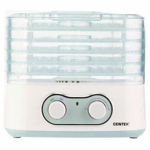 Сушилка для овощей CENTEK CT-1659, объём 5 л, 270 Вт, 5 поддонов, механическое управление, белая, CT-1659 White 457607