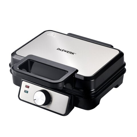 Электровафельница антипригарная для венских и бельгийских вафель, 2 вафли, 1200 Вт, DASWERK, WM-6, 455653 455653