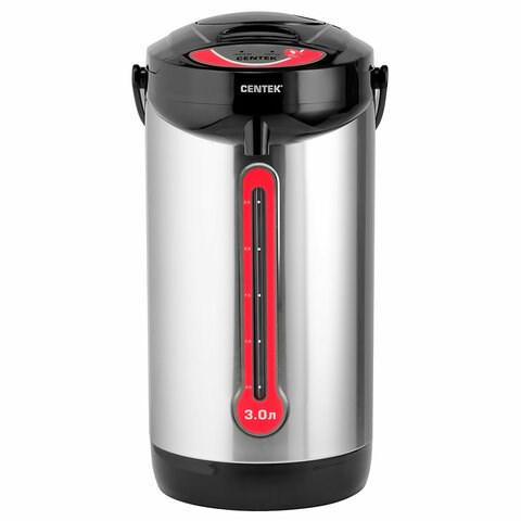 Термопот на 3 литра 3 режима подачи воды CENTEK CT-0080, 750 Вт, 1 температурный режим, пластик/сталь, черный, CT-0080 Black 457608