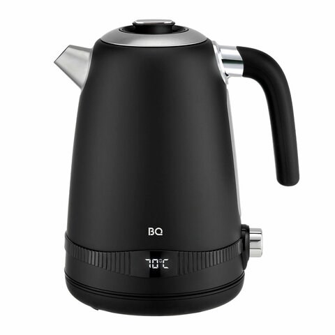 Чайник BQ (БИ-КЬЮ) KT1724SW, 1,7 л, 2200 Вт, закрытый нагревательный элемент, ТЕРМОРЕГУЛЯТОР, черный, 86195511 457555