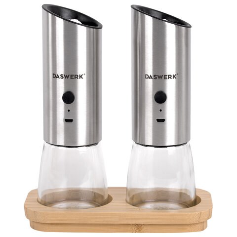 Набор гравитационных мельниц для соли и специй, электрические, 2 шт., USB, PM-8, DASWERK, 456626 456626