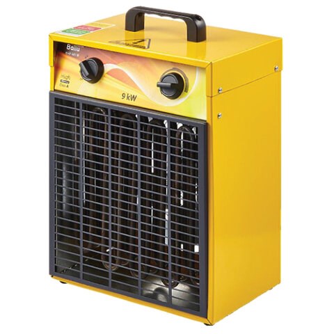 Тепловая пушка электрическая BALLU BHP-ME-9, 9000 Вт, 380 B, терморегулятор, прямоугольная, желтая, НС-1069380 456584