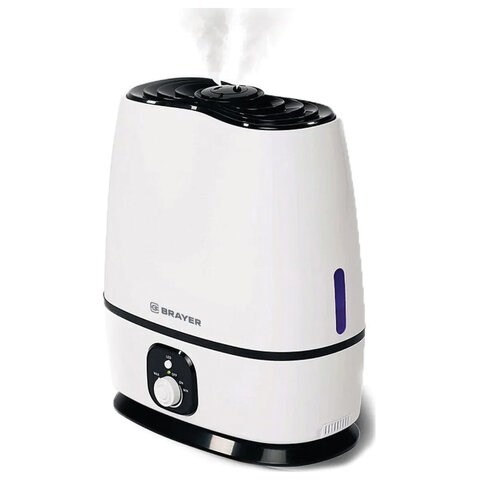 Увлажнитель воздуха BRAYER BR4702, объем бака 6 л, 25 Вт, арома-контейнер, белый 456129