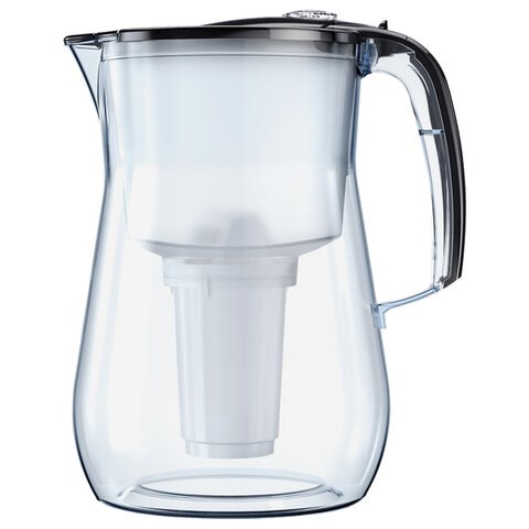 Кувшин-фильтр для очистки воды АКВАФОР "Прованс А5", 4,2 л, со сменной кассетой, черный, 519169 609286