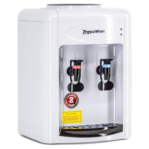 Кулер для воды AQUA WORK 0.7-TDR, настольный, НАГРЕВ/ОХЛАЖДЕНИЕ ЭЛЕКТРОННОЕ, 2 крана, белый, 24034 455562