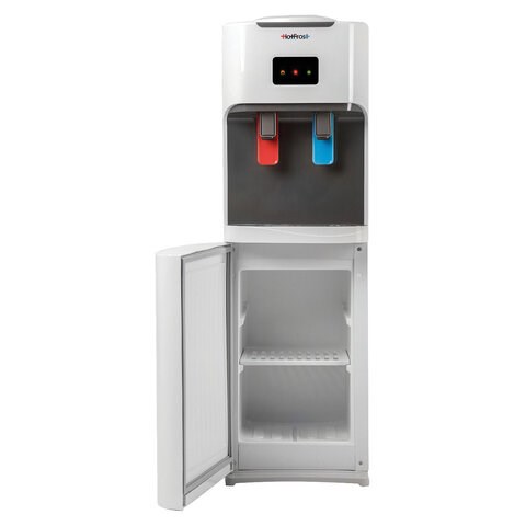Кулер для воды HOT FROST V115CE, напольный, НАГРЕВ/ОХЛАЖДЕНИЕ ЭЛЕКТРОННОЕ, шкаф, 2 крана, белый, 120211505 455536