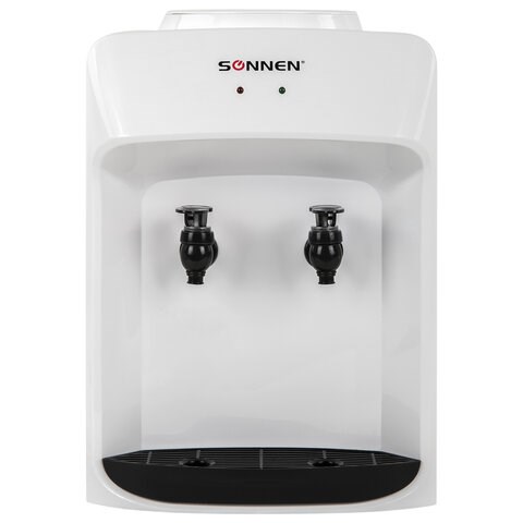 Кулер-водораздатчик БЕЗ НАГРЕВА И ОХЛАЖДЕНИЯ, SONNEN TS-01WT, настольный, 2 крана, белый, 455411 455411