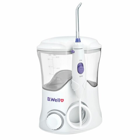 Ирригатор для полости рта (НДС 10%) B.WELL WI-922, стационарный, емкость резервуара 0,6 л, 7 насадок, белый 631237