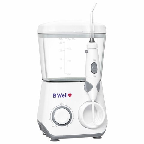 Ирригатор для полости рта (НДС 10%) B.WELL WI-933, стационарный, емкость резерв 0,8 л, 8 насадок, белый 631238