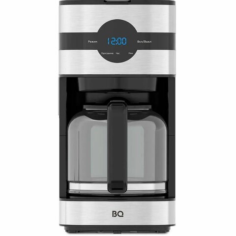 Кофеварка капельная BQ (БИ-КЬЮ) CM2002, 900 Вт, объем 1,5 л, поддержание температуры, серебристая, 86198275 457490