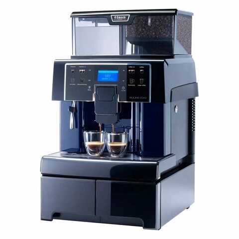 Кофемашина SAECO AULIKA EVO OFFICE, 1400 Вт, объем 4 л, для зерен 1000 г, без капучинатора, черная, 10000044 456807