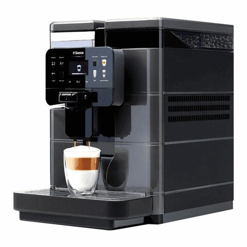 Кофемашина SAECO NEW ROYAL OTC, 1400 Вт, объем 2,5 л, для зерен 600 г, автокапучинатор, черная, 9J0080 456805
