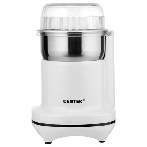 Кофемолка CENTEK CT-1365, мощность 250 Вт, вместимость 70 г, пластик, белая, CT-1365 White 457581