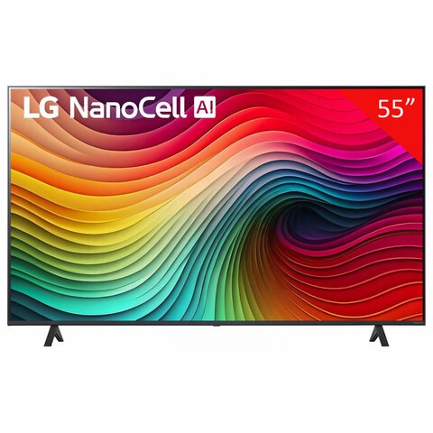 Телевизор LG 55NANO80T6A, 55" (138 см), NanoCell, 3840 x 2160, 4K, 16:9, SmartTV, Wi-Fi, черный 457159