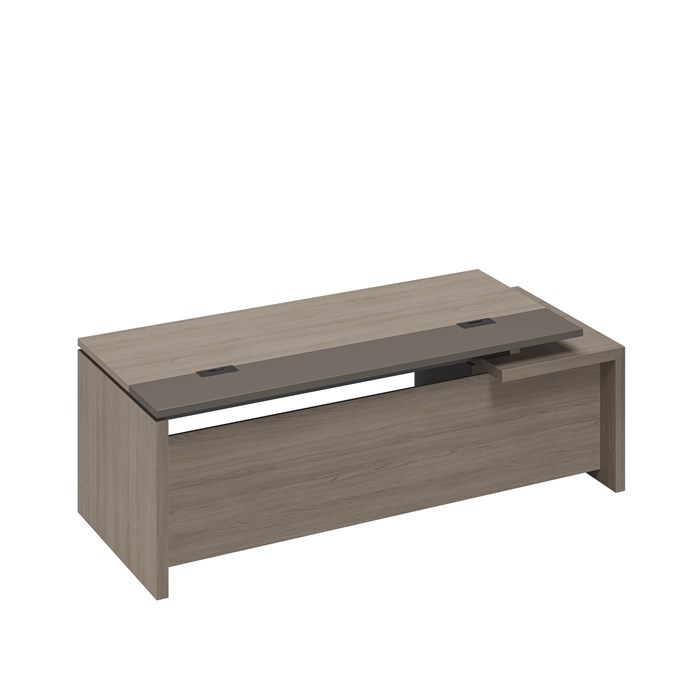 Стол руководителя с кабель-каналами с тумбой 3-ящичной с замком левый 210189