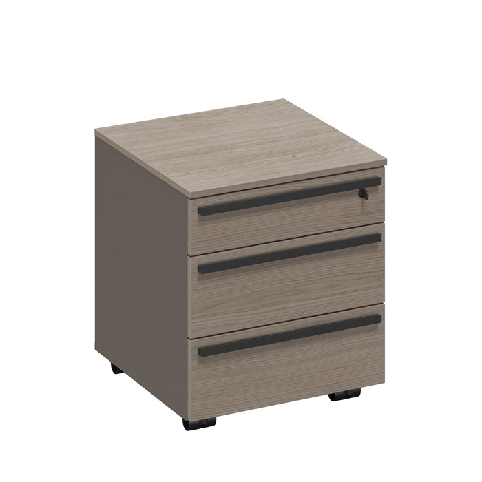 Тумба выкатная 3-х ящичная с замком с доводчиками 210248