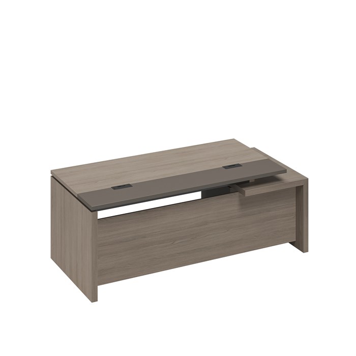 Стол руководителя с кабель-каналами с тумбой 3-ящичной с замком левый 210187