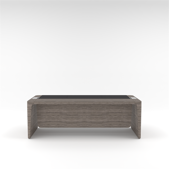 Стол руководителя с кожаным бюваром и фронтальной панелью 210476