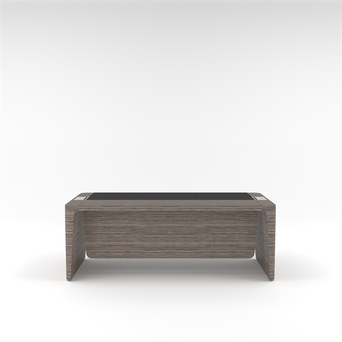 Стол руководителя с кожаным бюваром и фронтальной панелью 210475