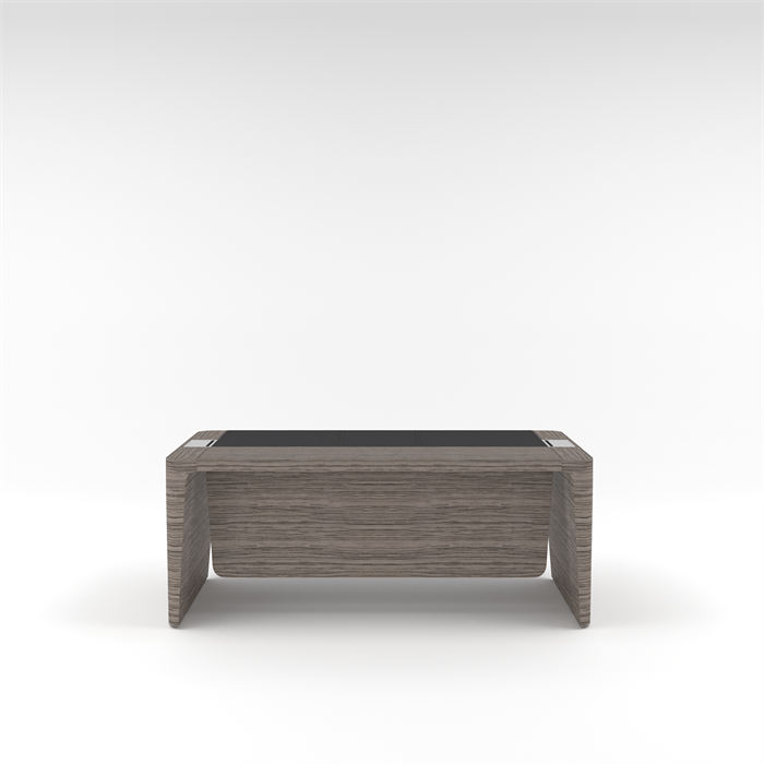 Стол руководителя с кожаным бюваром и фронтальной панелью 210474