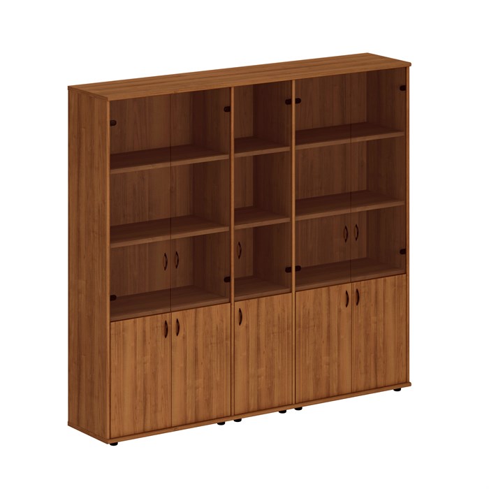 Шкаф комбинированный высокий (стекло + стекло узкий + стекло) 1385