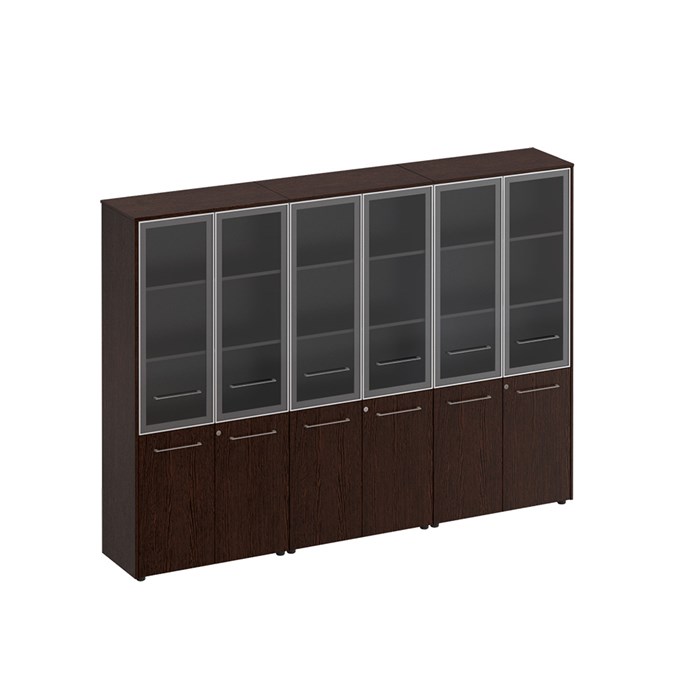 Шкаф комбинированный высокий (стекло + стекло + стекло) 122961