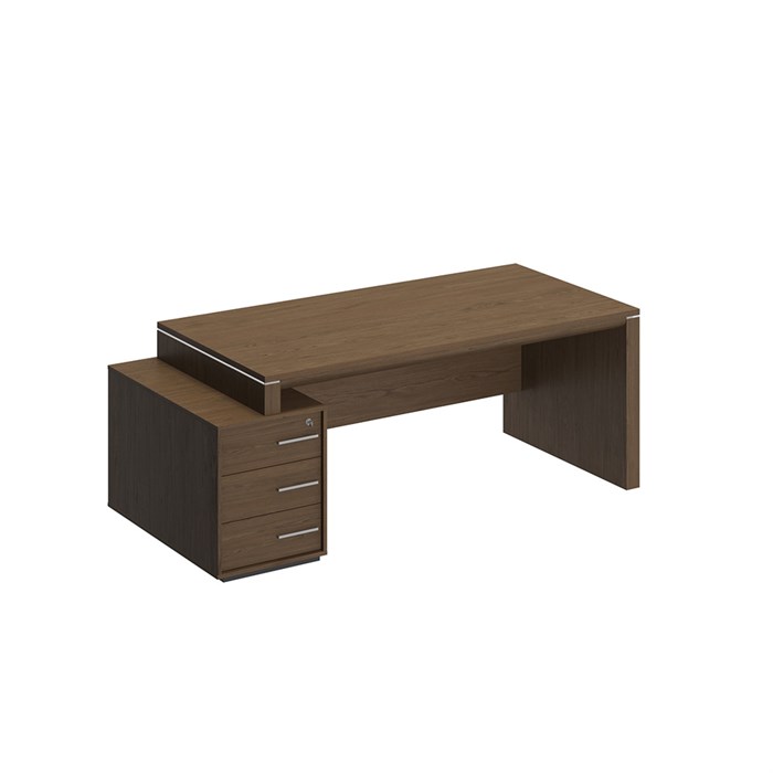 Стол руководителя левый на опорной тумбе малой 205569