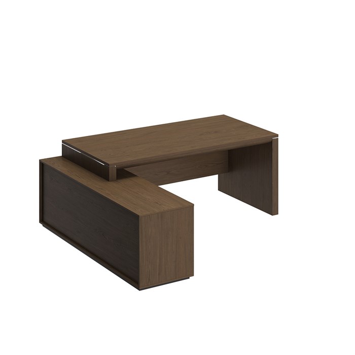 Стол руководителя левый на опорной тумбе 205549