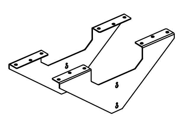 Кронштейн-усилитель рабочей станции (к-т 2 шт.) 206335