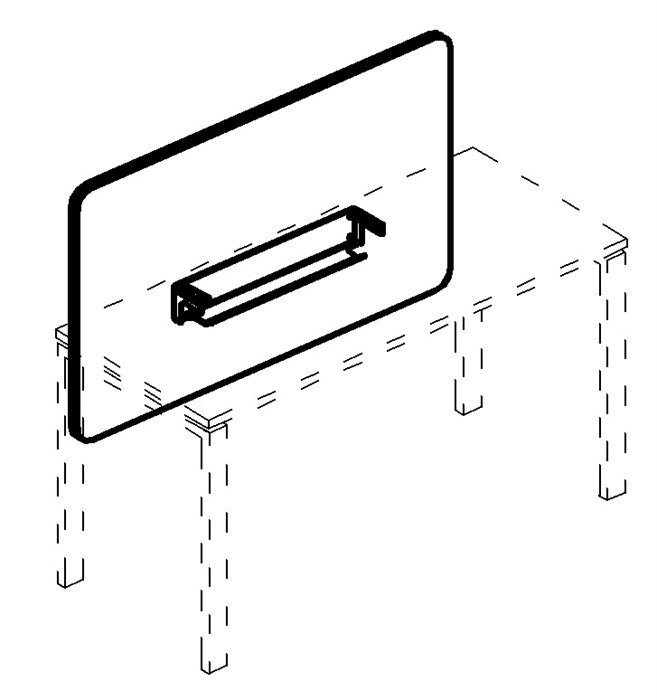 Экран настольный фронтальный тканевый для стола 140 205395