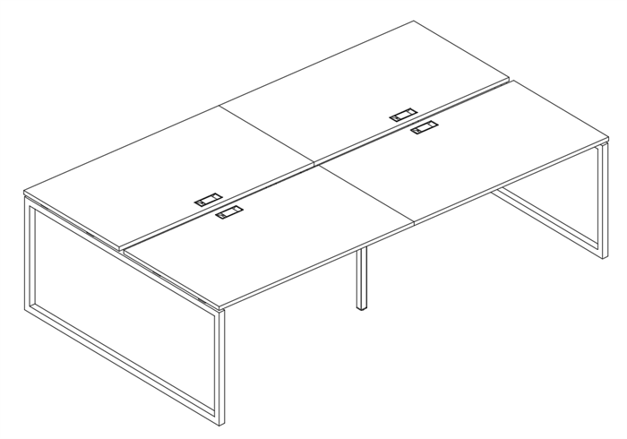 Рабочая станция на металлокаркасе QUATTRO (4х120) 204530