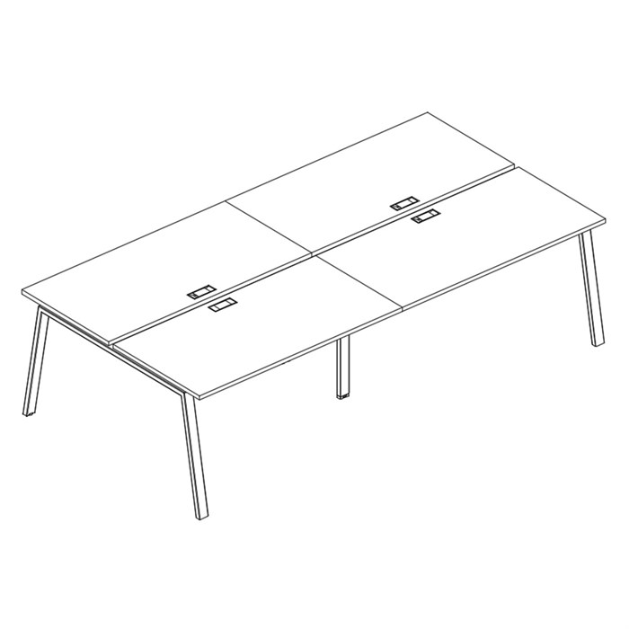 Рабочая станция на металлокаркасе TRE (4х160) 204389