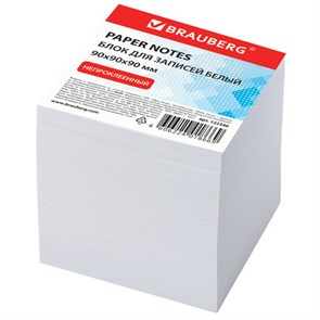 {{photo.Alt || photo.Description || 'Блок для записей BRAUBERG, непроклеенный, куб 9х9х9 см, белый, белизна 95-98%, 122340'}}