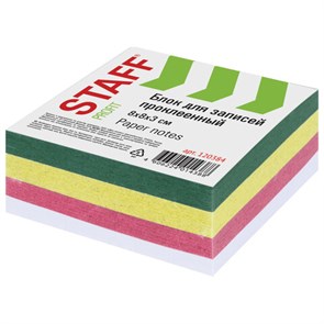 {{photo.Alt || photo.Description || 'Блок для записей STAFF, проклеенный, куб 8х8 см, 350 листов, цветной, 120384'}}