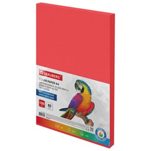 {{photo.Alt || photo.Description || 'Бумага цветная BRAUBERG, А4, 80 г/м2, 100 л., интенсив, ЯРКО-КРАСНАЯ, для офисной техники, 116562'}}