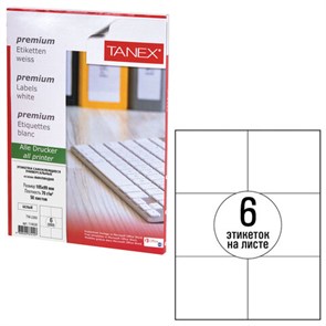 {{photo.Alt || photo.Description || 'Этикетка самоклеящаяся 105х99 мм, 6 этикеток, белая, 70 г/м2, 50 листов, TANEX, сырье Финляндия, 114530, TW-2303'}}