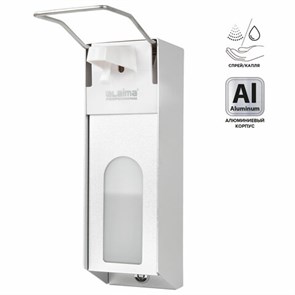 {{photo.Alt || photo.Description || 'Дозатор локтевой для антисептика и мыла с замком УНИВЕРСАЛЬНЫЙ, с еврофлаконом 1 л, LAIMA, металлический, 607328, X-CL268'}}