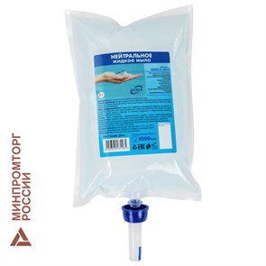 {{photo.Alt || photo.Description || 'Картридж с жидким мылом одноразовый (Система S1) &quot;Нейтральное&quot;, синее, 1 л, KEMAN, 100024-1000'}}