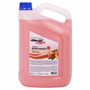 {{photo.Alt || photo.Description || 'Мыло-крем жидкое DELUXE, 5 л, ЗОЛОТОЙ ИДЕАЛ &quot;Персик&quot;, перламутровое, 607496'}}