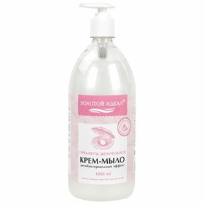 {{photo.Alt || photo.Description || 'Мыло-крем жидкое с АНТИБАКТЕРИАЛЬНЫМ ЭФФЕКТОМ 1 л ЗОЛОТОЙ ИДЕАЛ &quot;Премиум жемчужное&quot;, дозатор, 608284'}}