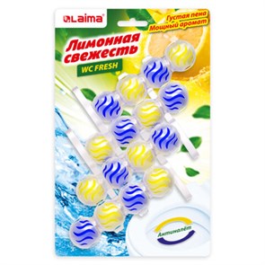 {{photo.Alt || photo.Description || 'Туалетный блок шарики для унитаза освежитель, 4 блока по 50 г, &quot;Лимонная Свежесть 3 в 1&quot;, аналог BREF/БРЕФ, LAIMA, 608994'}}