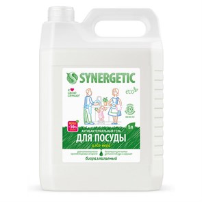 {{photo.Alt || photo.Description || 'Гель для мытья посуды антибактериальный 5 л, SYNERGETIC &quot;Алоэ&quot;, канистра, 103503'}}