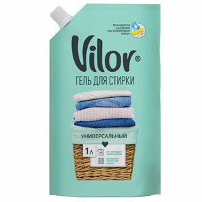 Гель для стирки универсальный 1000 г, VILOR для всех видов тканей, 15539 701234