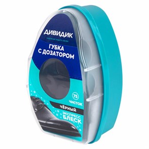 {{photo.Alt || photo.Description || 'Губка для обуви из гладкой кожи, ЧЕРНАЯ, с дозатором, ДИВИДИК, 4650056490360'}}